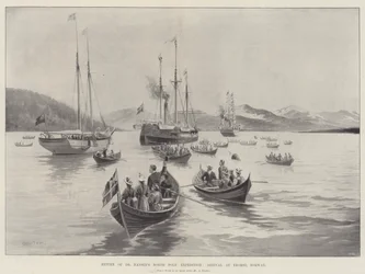 Retur av Dr. Nansens nordpolekspedisjon, ankomst til Tromsø, Norge