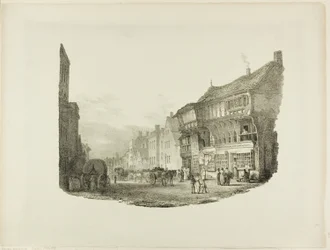 Bridge Street, Chester, fra Lithographic Impressions of Sketches From Nature