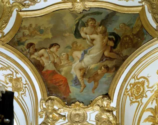 Psyche henrykt i himmelen av Love Takmaleri av Charles Joseph Natoire (Charles-Joseph Natoire