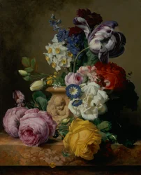 Stilleben av blomster