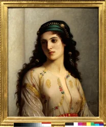 Jøde fra Tanger i Marokko. Maleri av Charles Landelle (1812-1908)