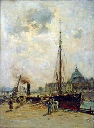 Utsikt over instituttet (olje på lerret) 1800-tallet