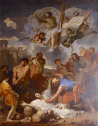 Sankt Stefans martyrium Steiningen av Sankt Stefan av Charles Le Brun