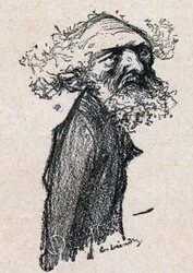 Alexandre Ribot (1842-1923) French magistrate and politician - engraving in “Our Dear Sovereign” by Paul Bosq - illustration by Charles Leandre (1862-1934) 1898 -