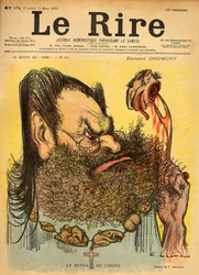 Karikatur av Edouard Drumont, fra forsiden av 