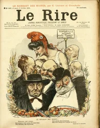 Illustrasjon av Charles Leandre (1862-1934) for omslaget til Le Rire