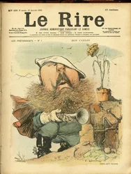 Illustrasjon av Charles Leandre (1862-1934) for omslaget til Le Rire