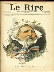 Illustrasjon av Charles Leandre (1862-1934) for omslaget til Le Rrire