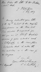 Et brev fra Charles Lock Eastlake, 1847 1904
