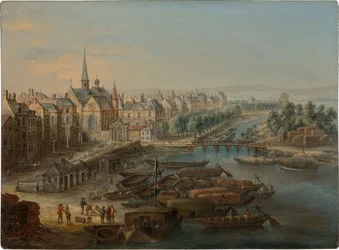 View of the Arsenal, the port Saint Paul and the quai des Célestins in Paris, 1730s.    1198676   no       norwegian Successfully Translated  Original: Sakanoshita: View of Mount Fudesute (Sakanoshita, Fudesuteyama no zu), from the series "Fifty-three Stat