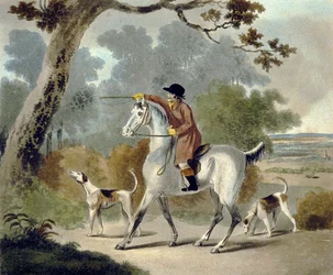 Push Him Tom Boy, fra The Pytchley Hunt, gravert av F. Jukes (1745-1812)