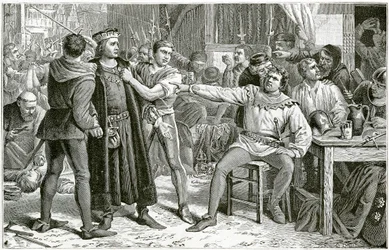 Lord Saye og Sele stilte for Jack Cade, 1896.