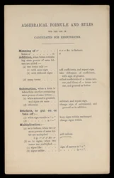Algebraiske formler og regler for bruk av kandidater for svar, Oxford University Press