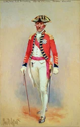 Sir William Howe, øverstkommanderende for den britiske hæren (1776–78) i full kjole demontert