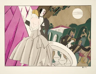 La Mariee, fra Sports & Entertainment, pub. 1914 (stensiltrykk)