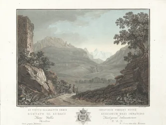 Berglandschap i Sveits Utsikt over Oberhashi-dalen (tittel på objekt) Bemerkelsesverdig utsikt over fjellene i Sveits (serietittel)