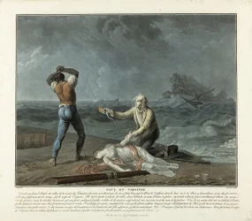 Å finne Virginies kropp, plate 5 fra Paul et Virginie