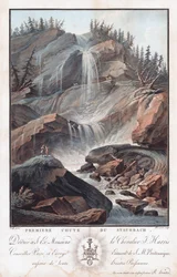 Premiere Chute Du Staubbach, slutten av 1700-tallet/begynnelsen av 1800-tallet (etsing og akvatint)