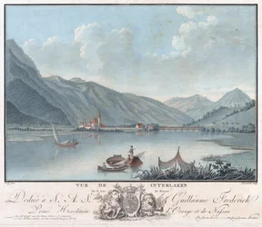 Utsikt over Interlaken, ca. 1787 (etsing og akvatint)