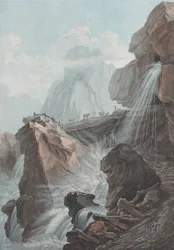 Utsikt over fossen i Gelten-floden, 1785.