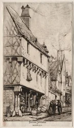 Et gammelt hus i Bourges, noen ganger kalt Musicians House, 1860.
