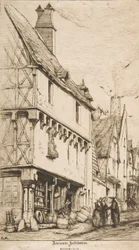 Et gammelt hus, eller musikerens hus, Bourges, 1860.