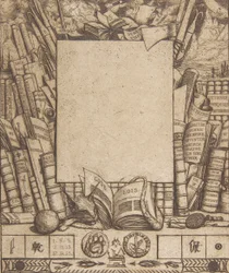Design for en ramme for portrettet av Armand Guéraud, 1862.