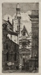 Etchings of Paris: Church of St. Stephen of the Mount, 1852.