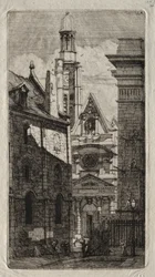 Etchings of Paris: Church of St. Stephen of the Mount, 1852.