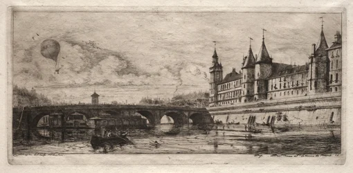 Etchings of Paris: The Exchange Bridge, 1854.