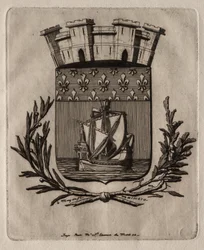 Etchings of Paris: The Symbolical Arms of the City of Paris