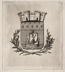Etchings of Paris: The Symbolical Arms of the City of Paris, 1854.