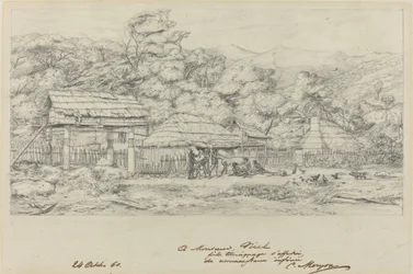 Innfødte kornmagasiner og boliger på Akaroa, Banks Island