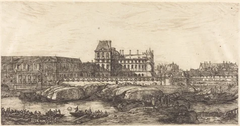 Det gamle Louvre, fra et maleri av Zeeman, 1651