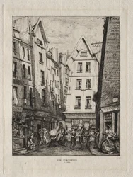 Pirouette Street, nær markedene, Paris