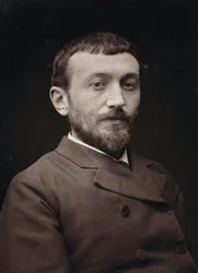 Kunstnerisk og biografisk album, 5. årgang, Salong 1885; portrett av den franske maleren Alfred-Henri Bramtot (1852-1894)