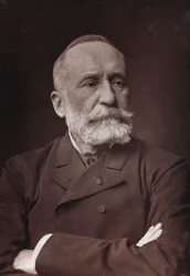 Kunstnerisk og biografisk album, 6. årgang, Salong 1885; portrett av den franske maleren Pierre Puvis de Chavannes (1824-1898)