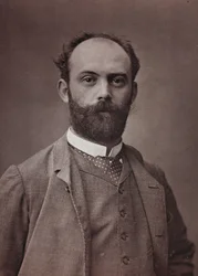 Kunstnerisk og biografisk album, 6. årgang, Salong 1885; portrett av den franske maleren Ernest Bordes (1852-1914)