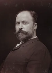 Kunstnerisk og biografisk album, 6. årgang, Salong 1885; portrett av den franske maleren Paul Grolleron (1848-1901)