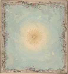Design for Ceilings with Central Sunburst, 1800-tallet.