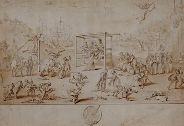 The European Race: An Allegorical Caricature on State of Political Europe in 1738-9,