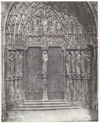 Chartres-katedralen, sørtranseptets midtportal; Den siste dom