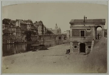 Tollpaviljong, havnen ved Hôtel-de-Ville og Île de la Cité med Conciergeriet, 4. arrondissement, Paris.