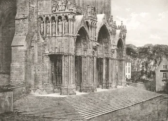 Chartres katedral - Portico du Midi XII. århundre, ca. 1854, trykt ca. 1857.