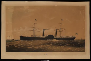 Atlantic Royal Mail Steam Navgn. Co. Steamer Adriatic... (litografi, linbakside)