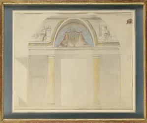 Studie for utsmykning av tronen ved Palais des Tuileries