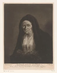 Portrett av en ukjent gammel kvinne Rembrandts - søster (tittel på objekt)