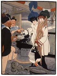 Krigsskip, ca. 1900 (trykk)
