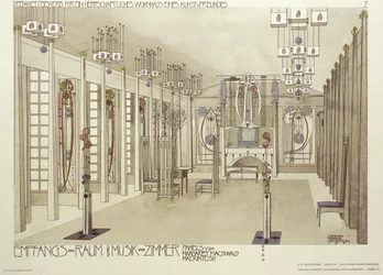 Design for et musikkrom, ca. 1901