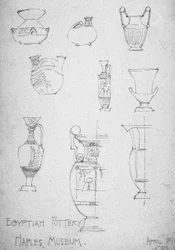 Egyptisk keramikk, Napoli-museet, 1891